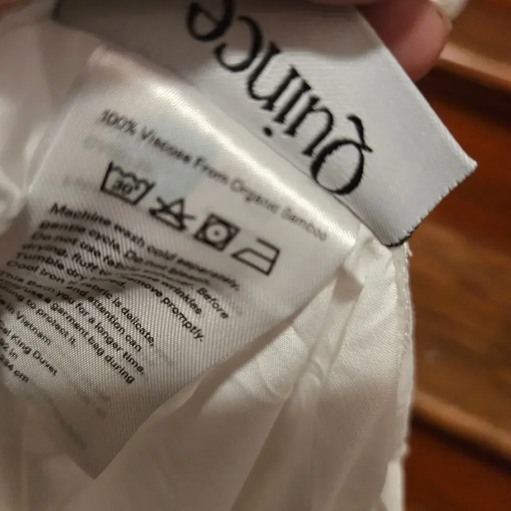 Quince Organic Viscose Bamboo King / Cal King Duvet Cover 2 Shams White
